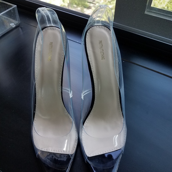 Pretty Little Thing Clear open toe pointed heels - Picture 9 of 9